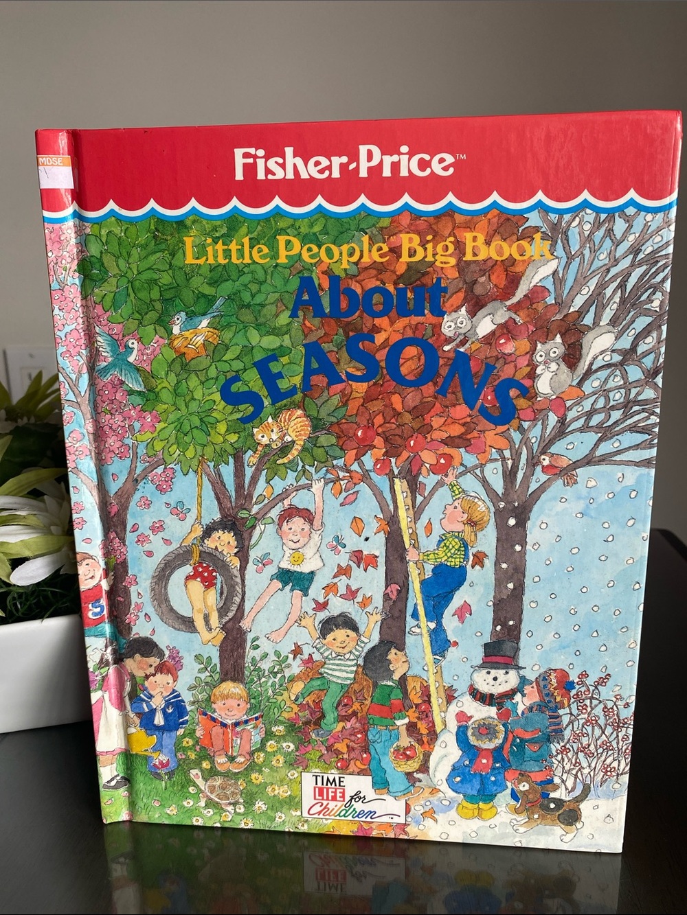 1983 Fisher Price Little People Big Book About Seasons kid early learning